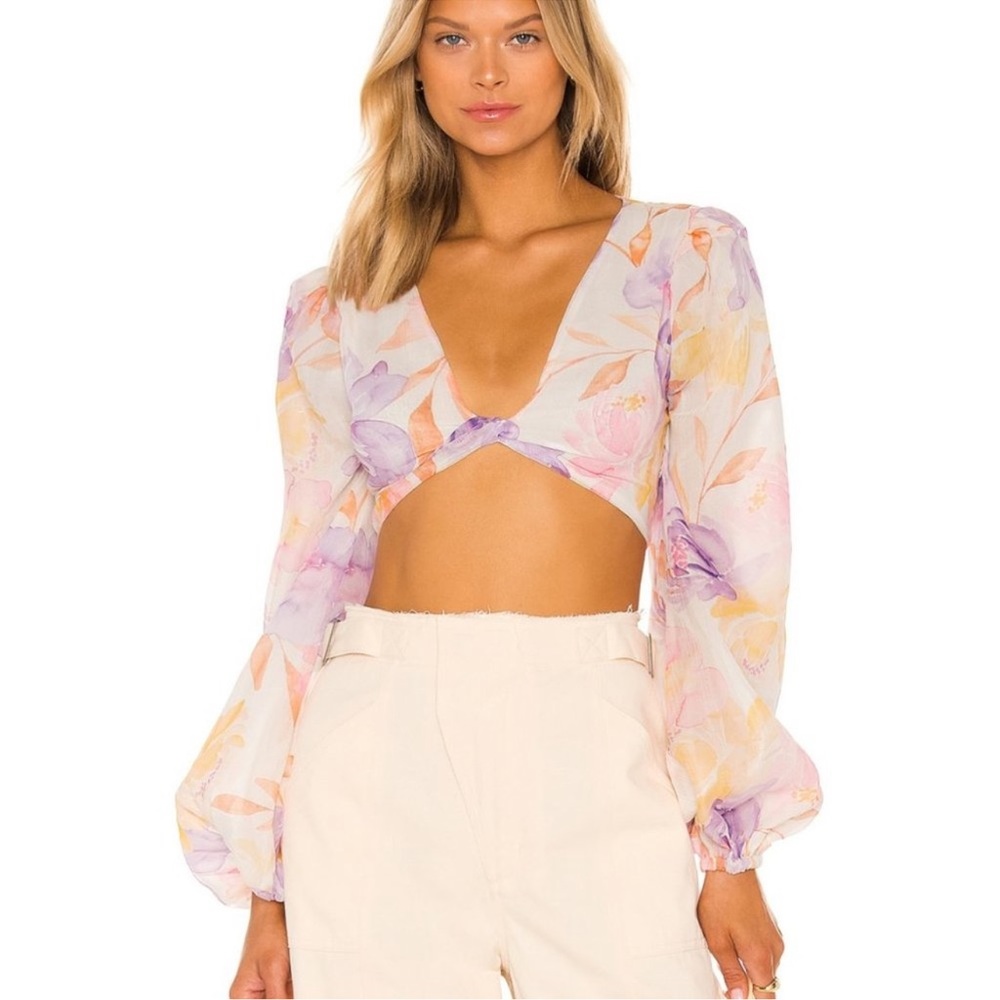 Marjorelle Crop Top with Shoulder Pads